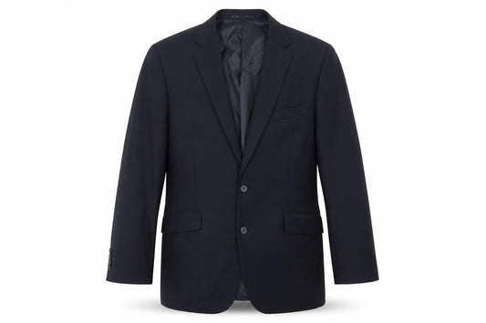 Brook Taverner Men's Navy Blue Wool 38R Two-Button Blazer Jacket