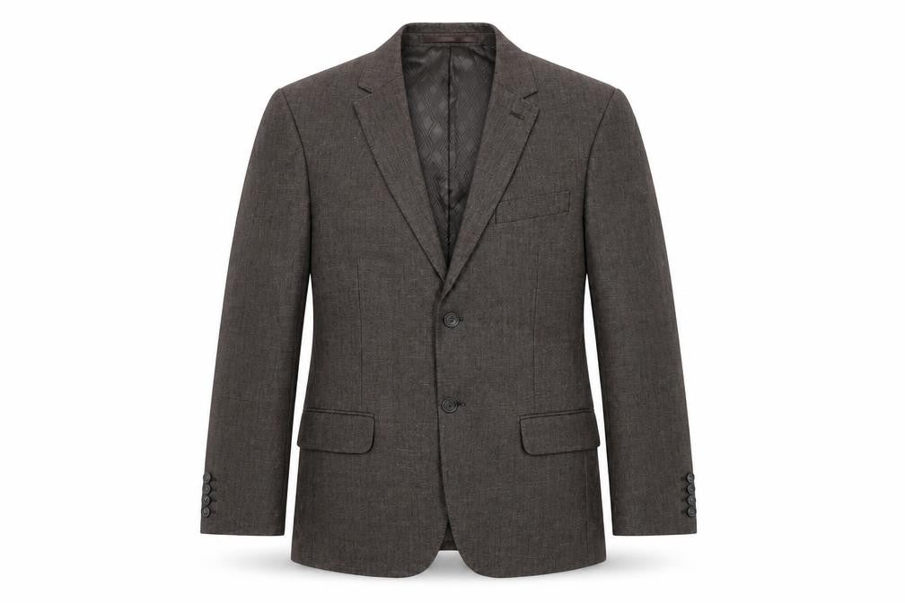 Jeff Banks Men Brown 38R Classic Wool Blend Two Button Blazer