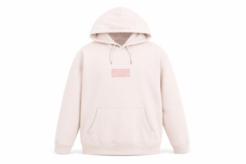 Abercrombie & Fitch Women's Beige Pullover Hoodie S Soft Fleece