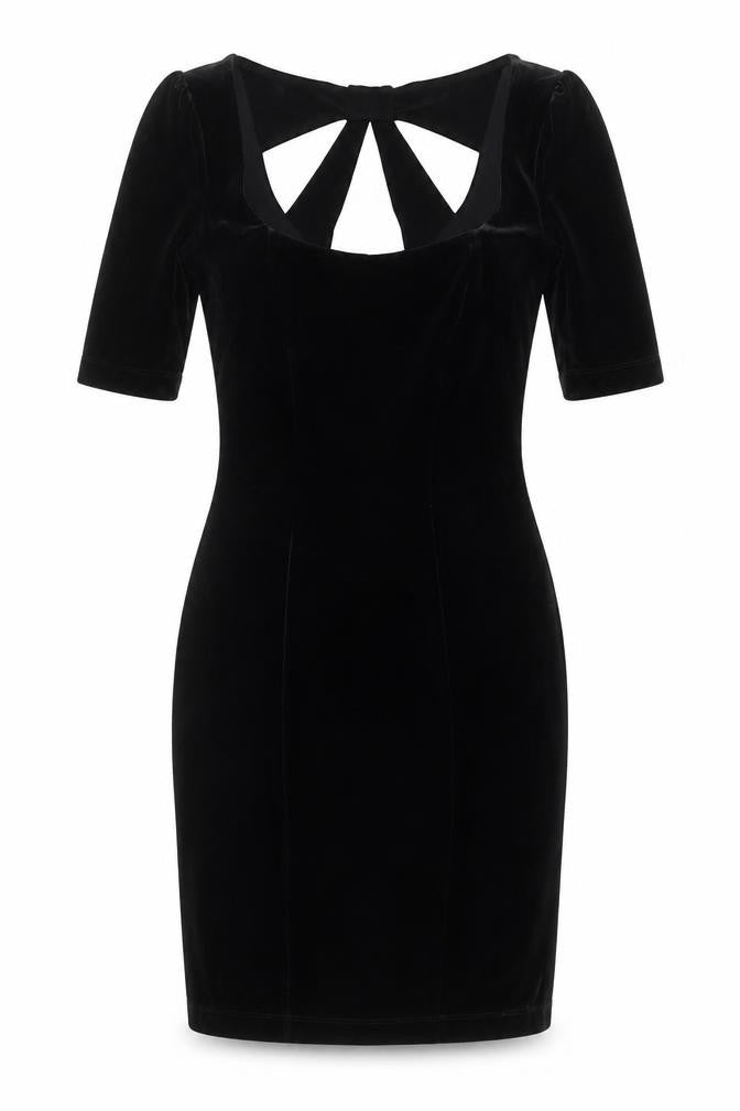 Kimchi Blue Women’s Black Velvet Cut Out Bodycon Party Dress XS