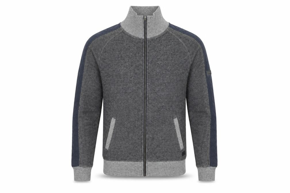 Firetrap Men's Grey Full Zip Mock Neck Sweatshirt M