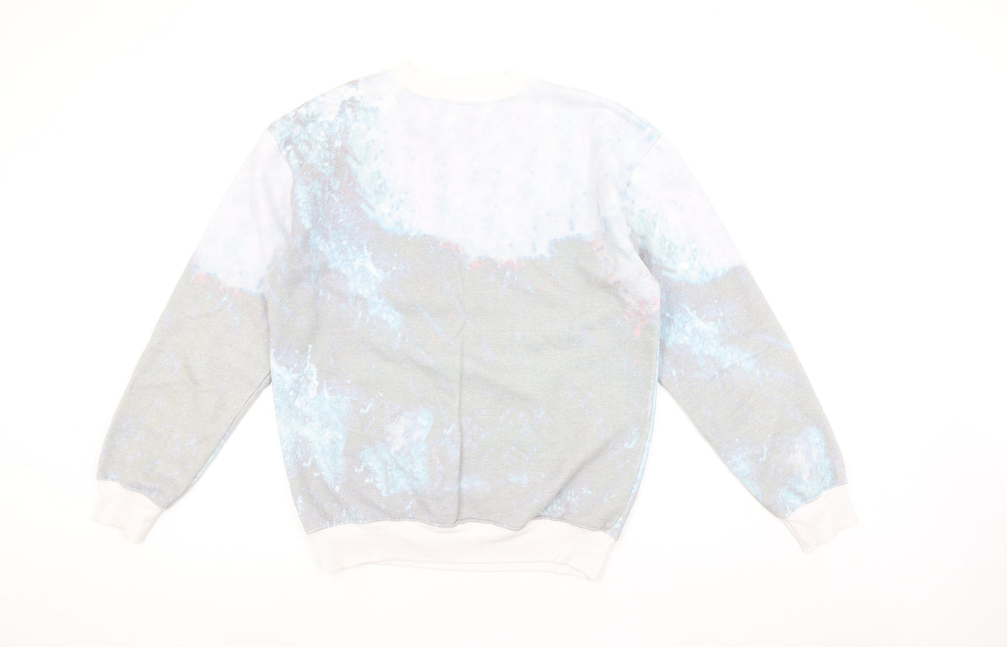 Topshop Women's Blue Shark Print Pullover Sweatshirt UK 10