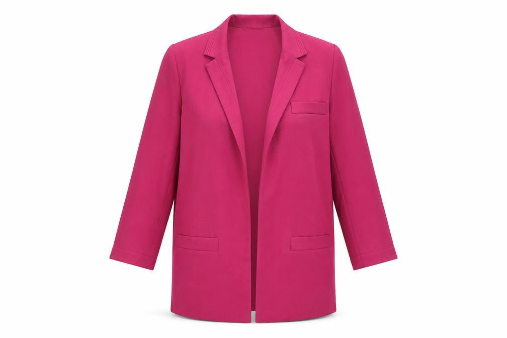 Jacques Vert Women's Fuchsia Wool Blend Suit Jacket UK 12 Classic Fit