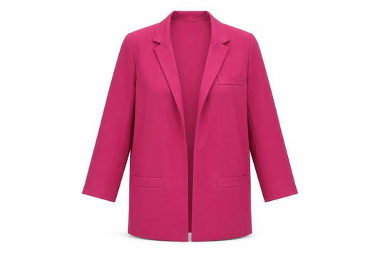 Jacques Vert Women's Fuchsia Wool Blend Suit Jacket UK 12 Classic Fit