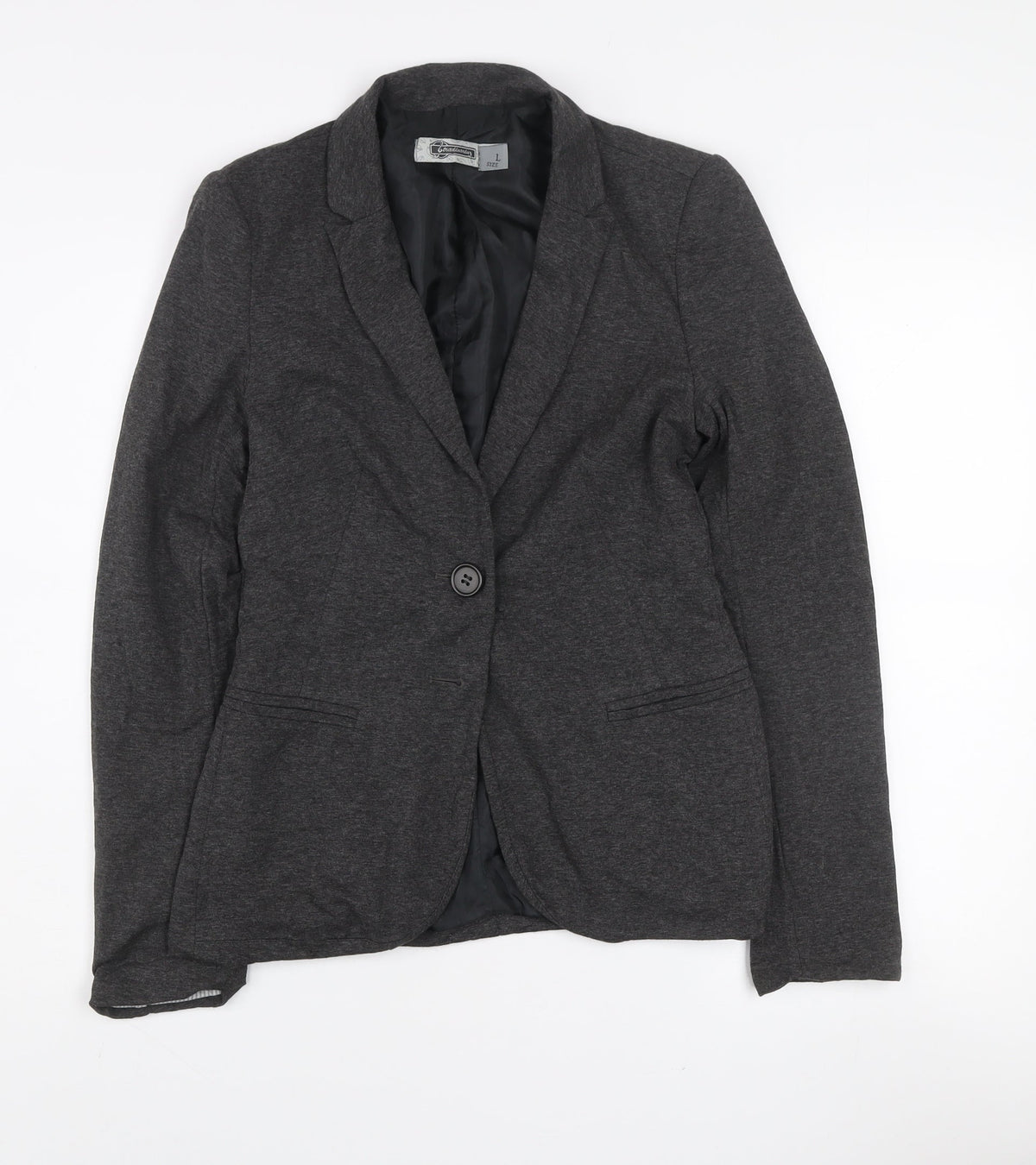 Stradivarius Womens Grey L Slim Fit Single Breasted Blazer Jacket