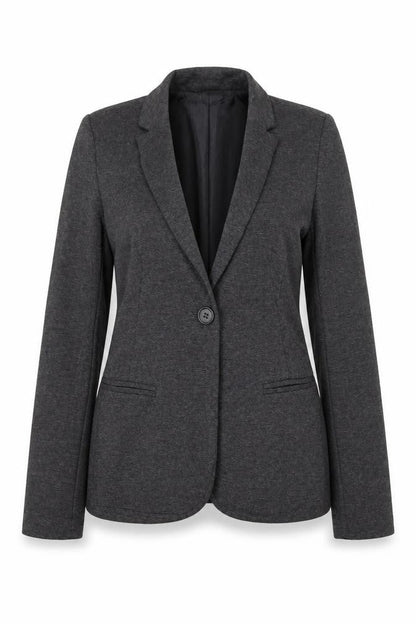 Stradivarius Womens Grey L Slim Fit Single Breasted Blazer Jacket