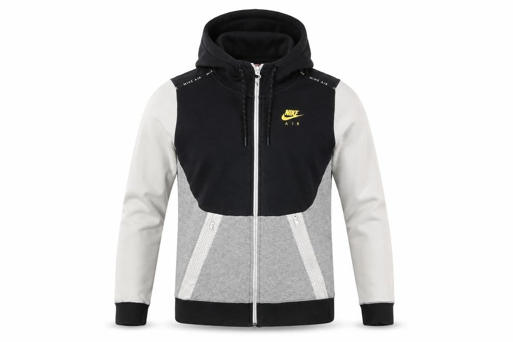 Nike Men’s XS Black Grey White Full Zip Hooded Jacket