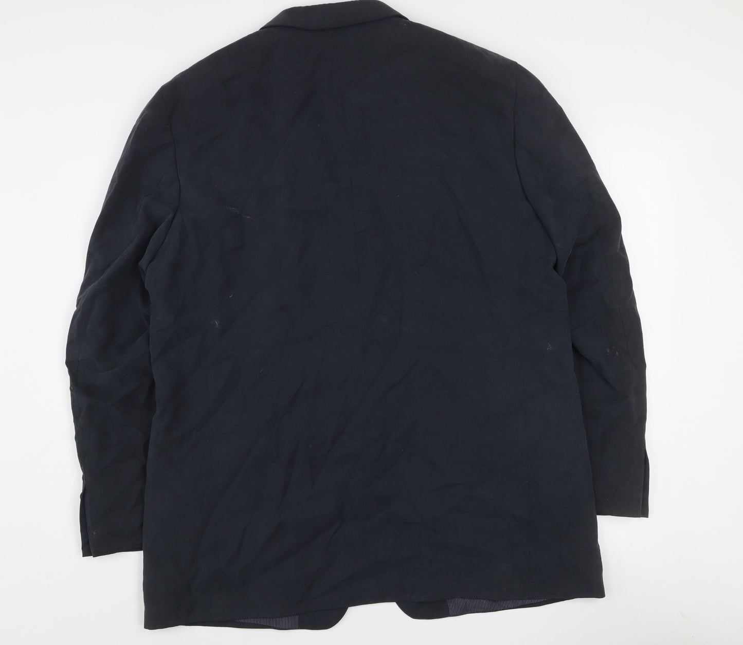 Marks and Spencer Men's Navy Linen Blend Single-Breasted Blazer Medium 41in Chest