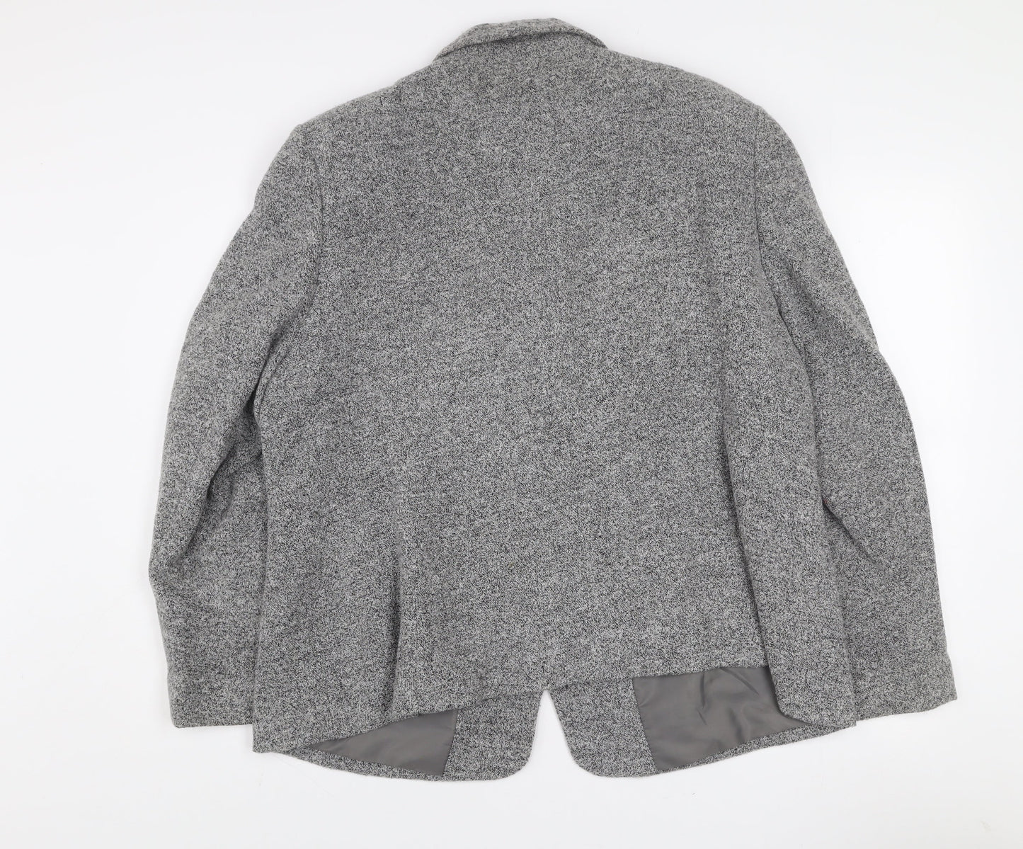 Eastex Women’s Grey Bouclé Lined Wool Blend Blazer Jacket UK 20