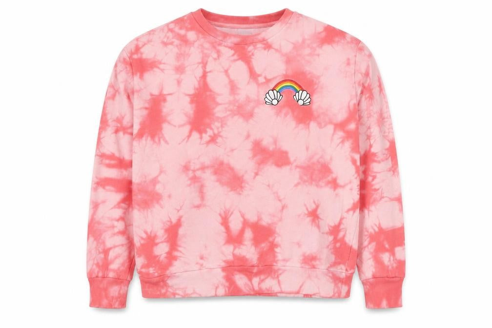 Saturday by Megan Ellaby Pink Tie Dye Rainbow Shell Sweatshirt Women’s S