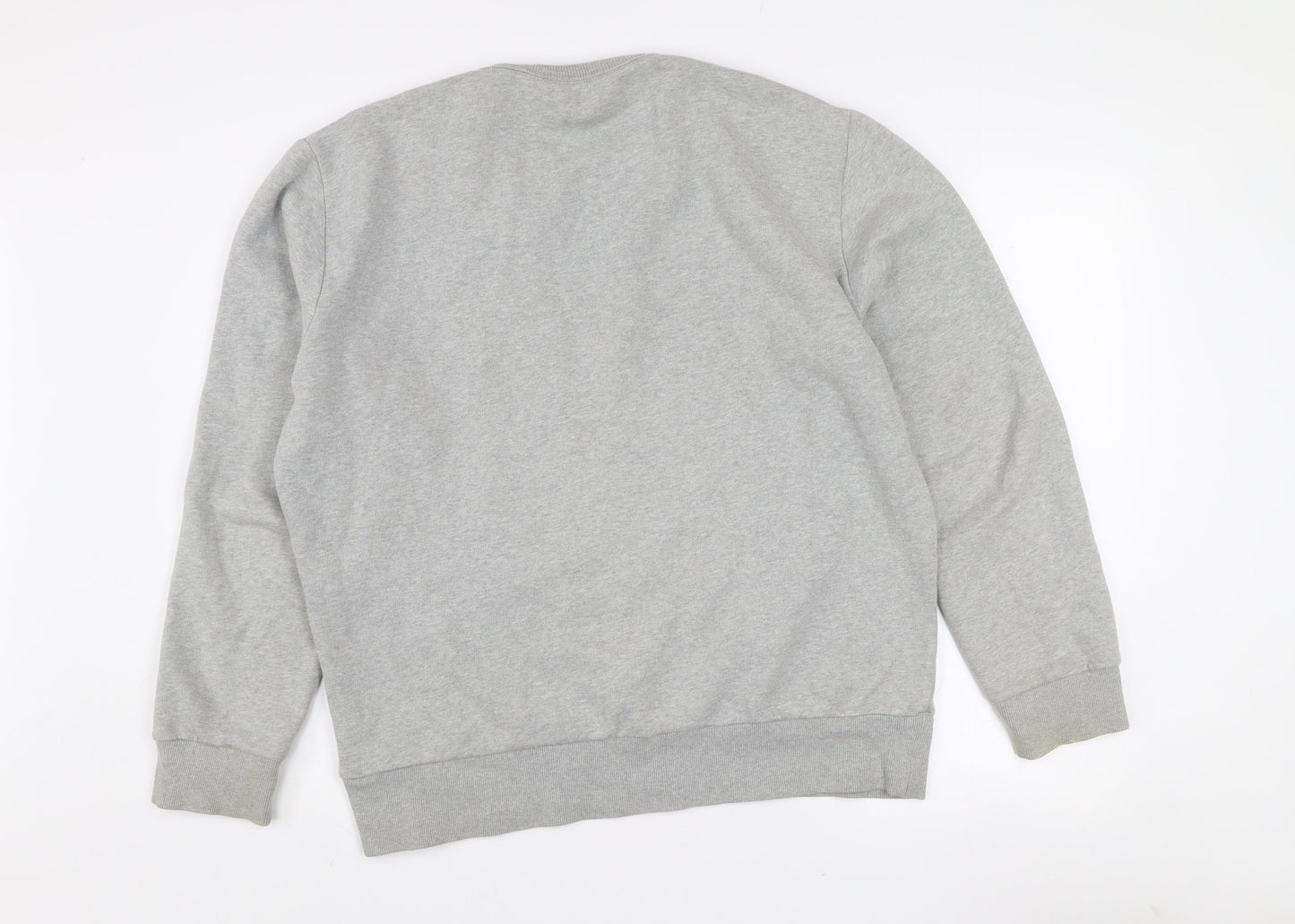 FCUK Mens Grey Graphic Panther Sweatshirt L Pullover Crew Neck