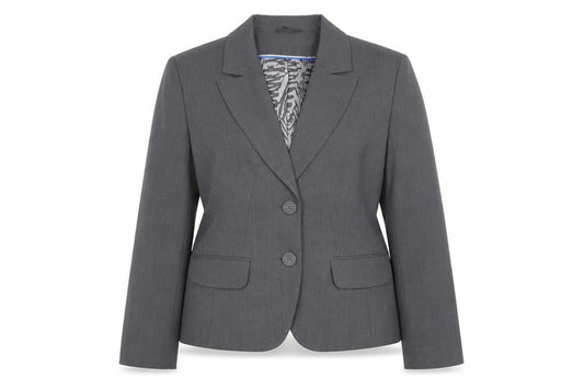 Debenhams Women Grey Size 16 Tailored Two-Button Suit Jacket