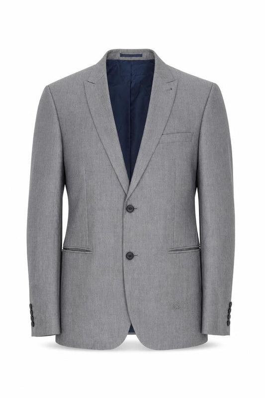 Next Men's Grey 42 Long Single-Breasted Blazer Jacket