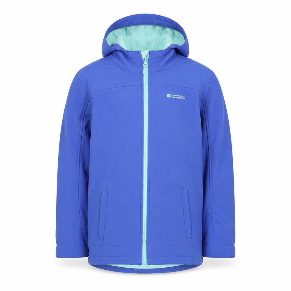 Mountain Warehouse Boys Blue Soft Shell Hooded Jacket 11-12 Years