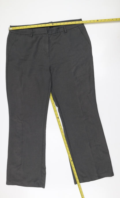Back view of Next Men’s Grey Tailoring Dress Pants 18L Regular Fit Trousers
