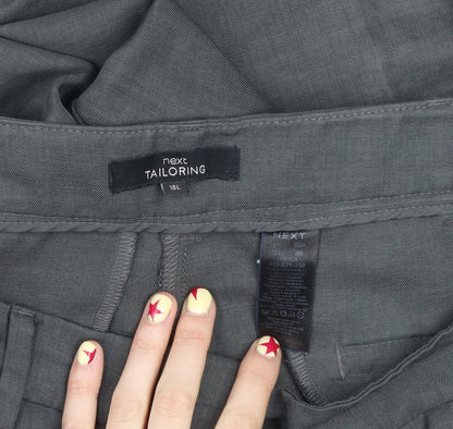 Brand and care label for Next Men’s Grey Tailoring Dress Pants 18L Regular Fit Trousers
