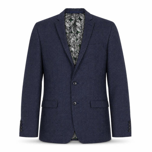 Red Herring Men's Blue Check 38R Regular Fit Blazer Jacket