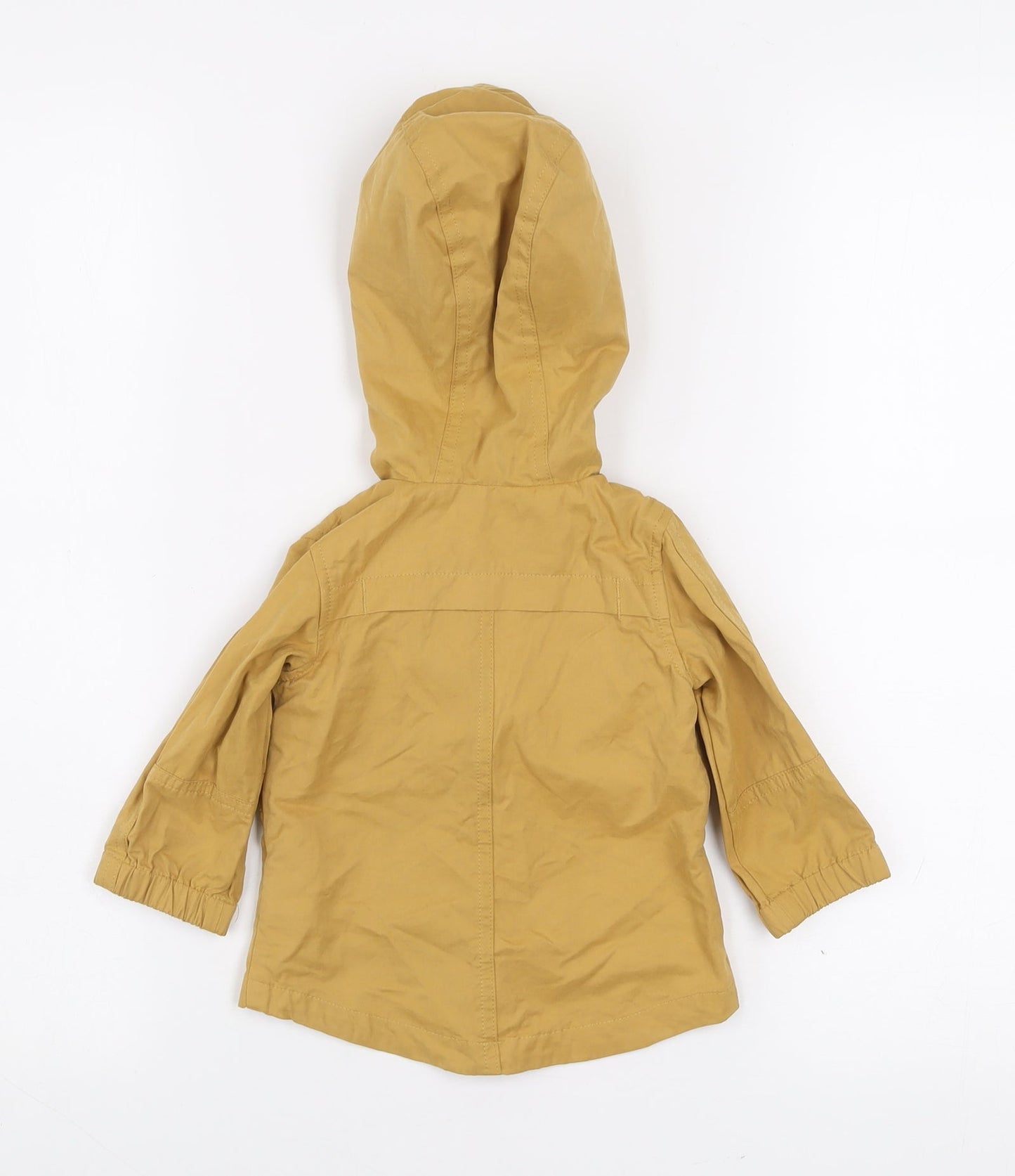 Mamas & Papas Unisex Baby Brown Hooded Rain Coat Jacket 6-9 Months Cotton Lined