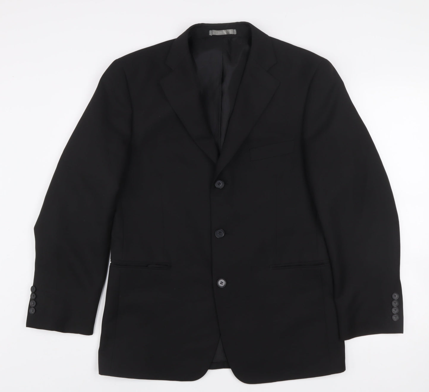 Taylor & Wright Men's Black 38S Suit Jacket Classic Notch Lapel