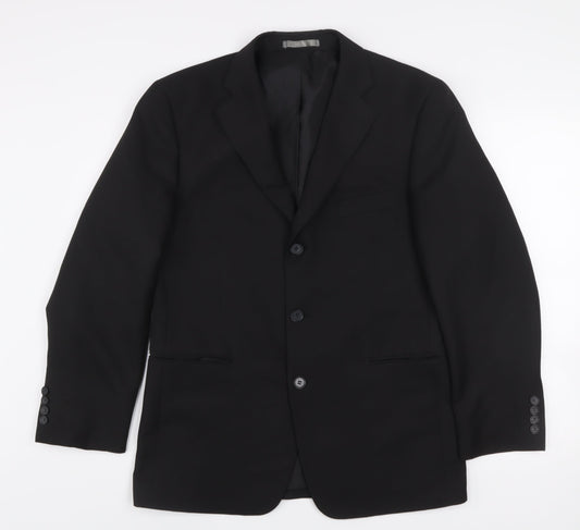 Taylor & Wright Men's Black 38S Suit Jacket Classic Notch Lapel