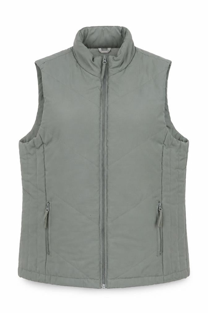 TIGI Womens Green Quilted Zip Bodywarmer Gilet Size 10/12