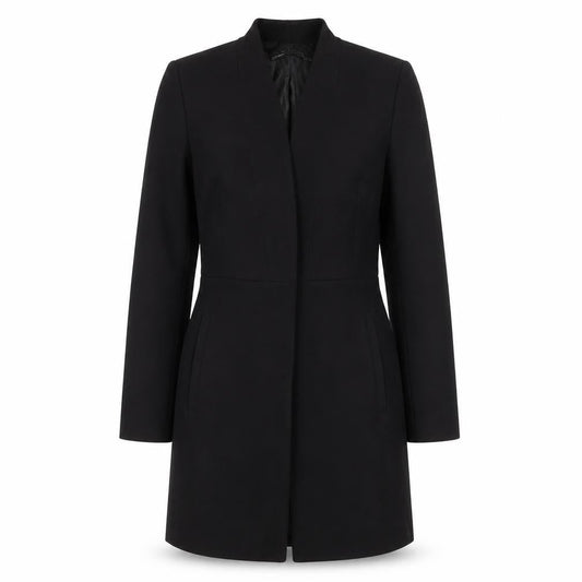 Zara Women Black Shawl Collar Longline Blazer Jacket S