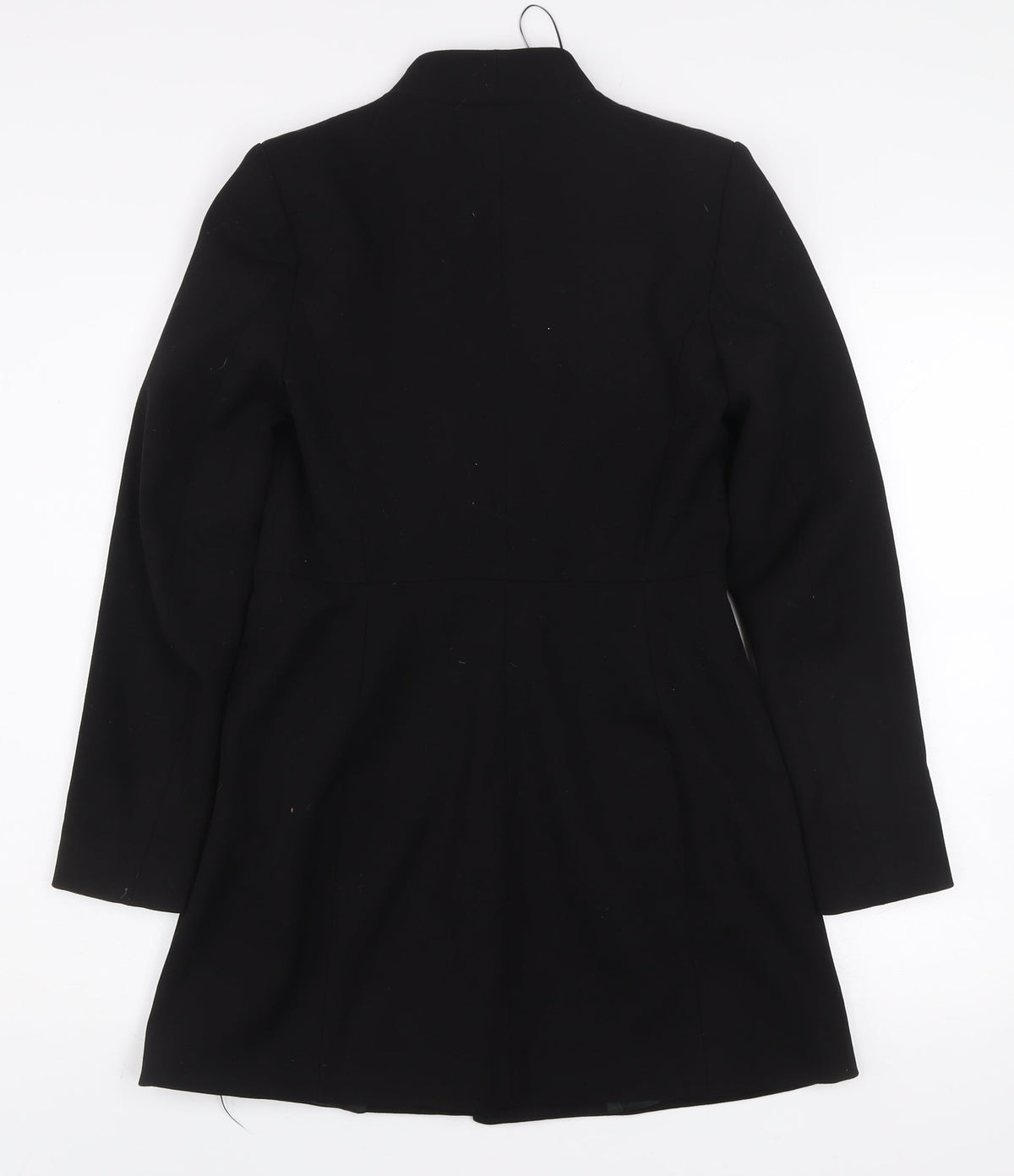 Zara Women Black Shawl Collar Longline Blazer Jacket S