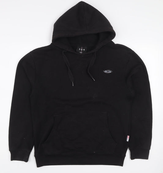 304 Men's Black Pullover Hoodie XS Graphic Logo Streetwear