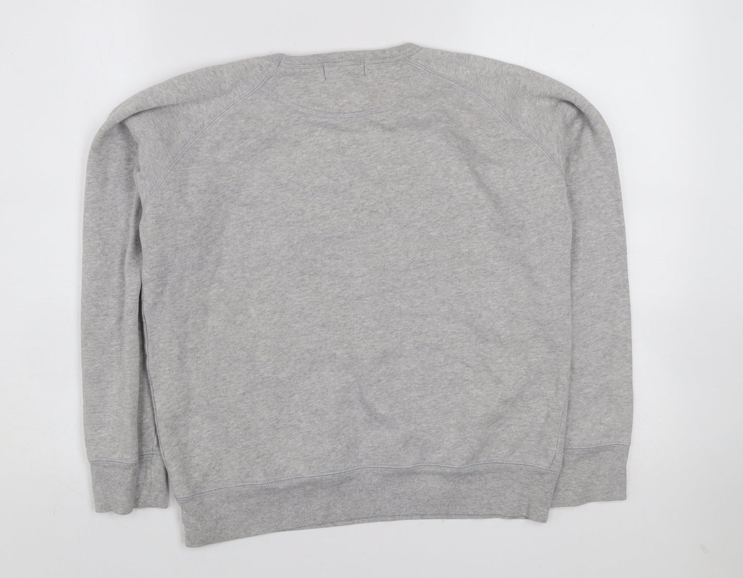 Maison Labiche Women Grey Embroidered Amour Cotton Sweatshirt Size M