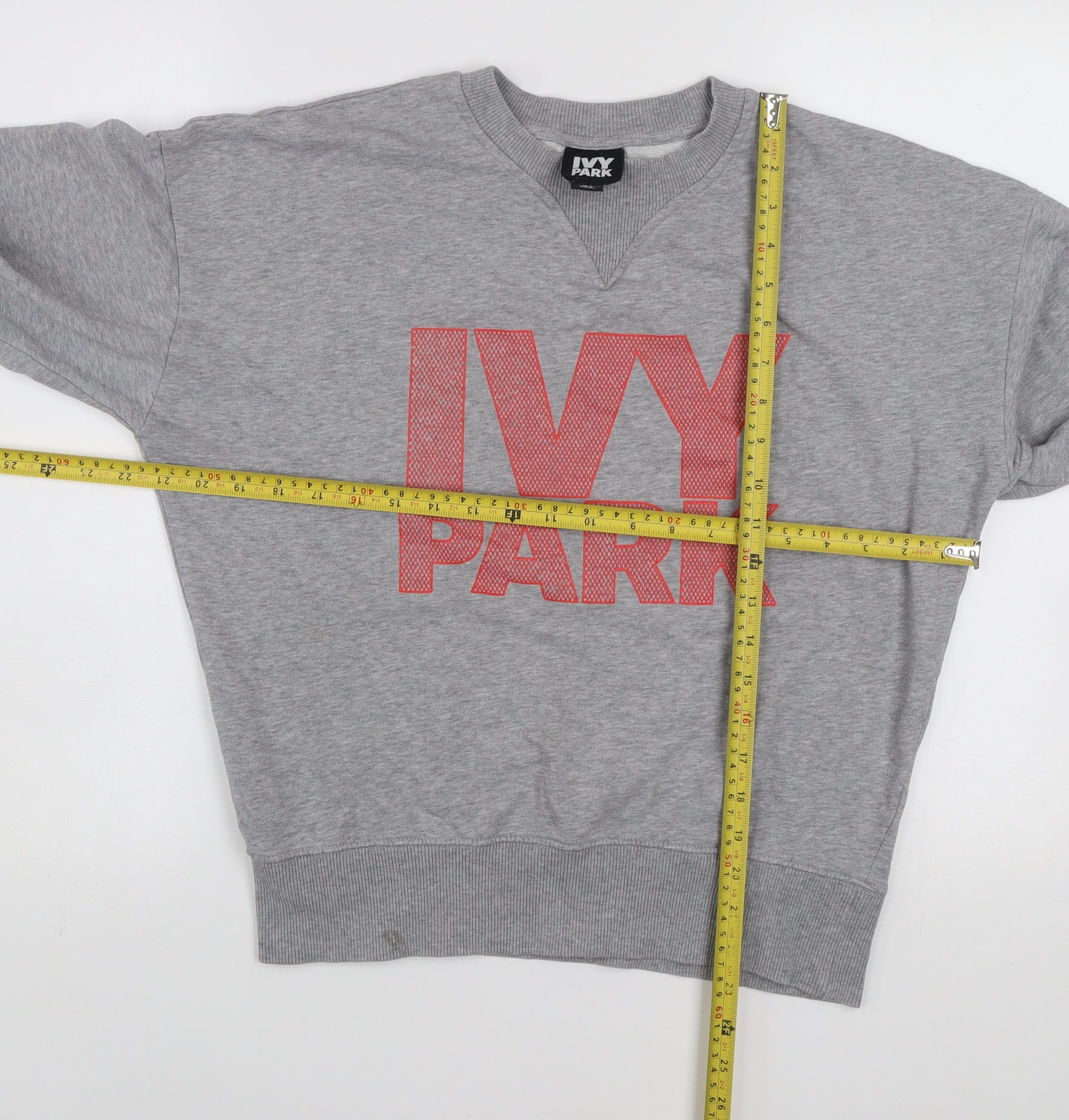 Ivy Park Women's Grey Logo Crew Neck Pullover Sweatshirt XS