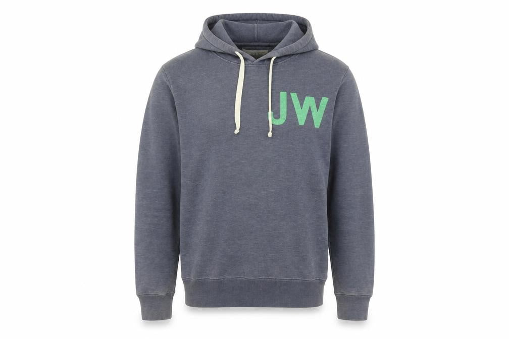 Jack Wills Men's Blue Pullover Hoodie S Logo Embroidered Fleece