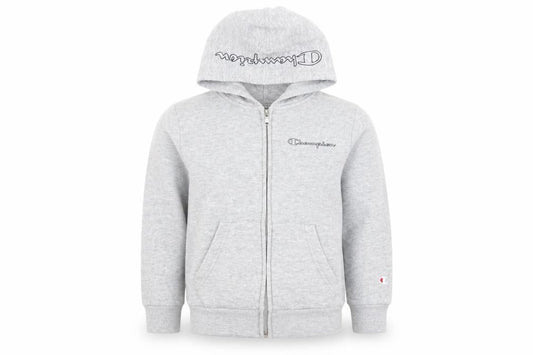 Champion Girls Grey Full Zip Hoodie Size 7-8 Years Sports Style