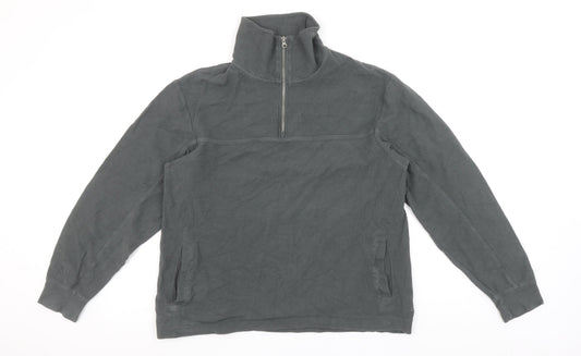 Zara Women’s Grey 1/2 Zip Pullover Sweatshirt Size S