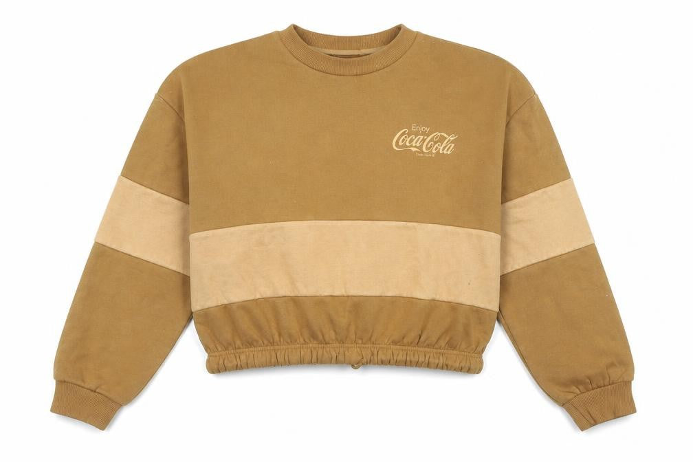 Coca-Cola Brown Colourblock Pullover Sweatshirt Women L Mr Price