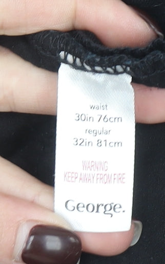 George Men's Black Slim Fit Jeans 30R Denim Stretch