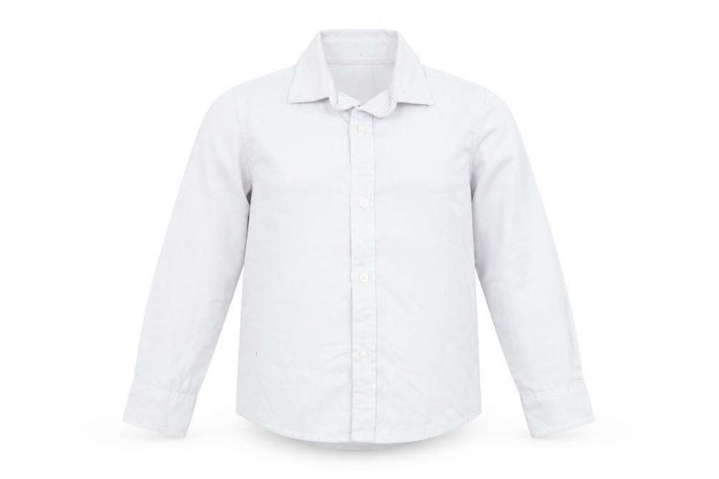 iDO Boys White 4 Years Button-Up Long Sleeve Cotton Shirt