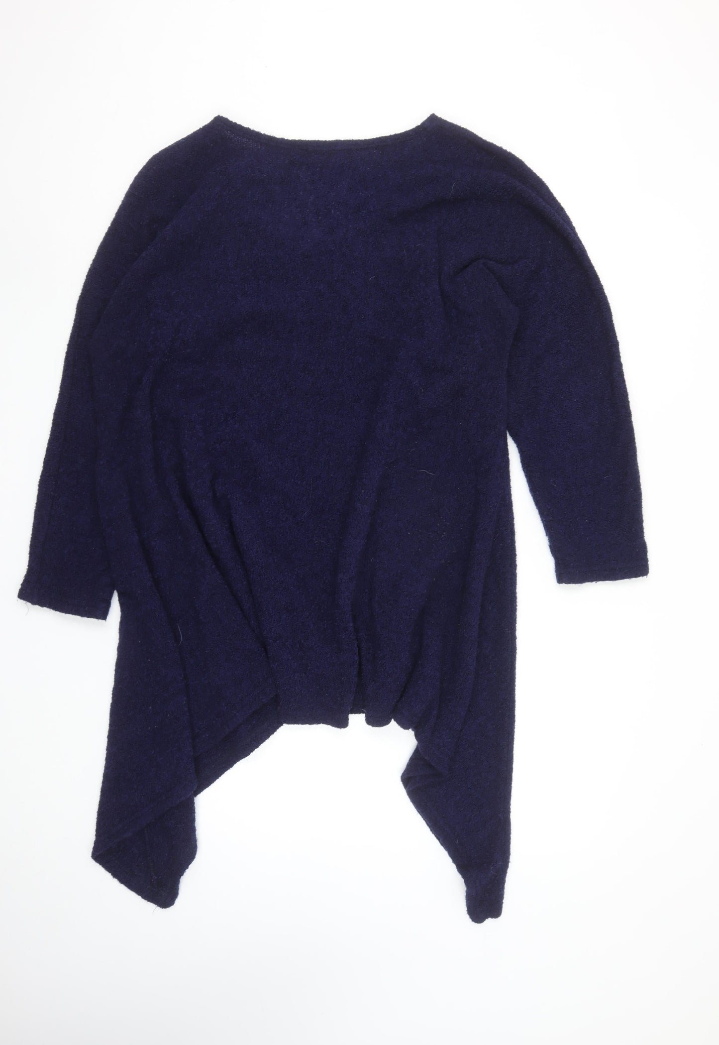 JOIN Clothes Women's Blue Wool Blend Cape Jumper One Size