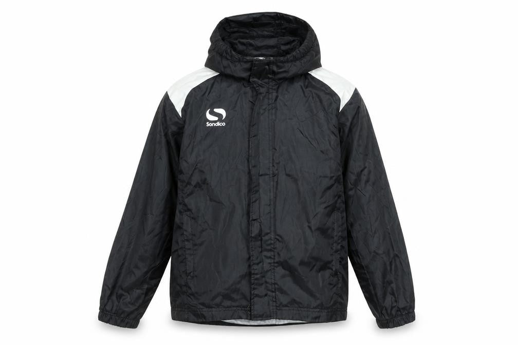Sondico Boys Black Windbreaker Jacket 9-10 Years Hooded Lightweight