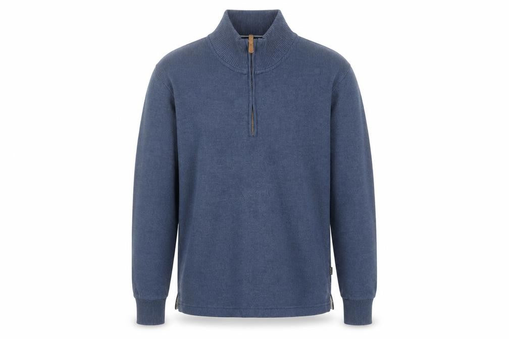 Maine New England Men’s Blue 1/2 Zip Knit Sweatshirt Size S