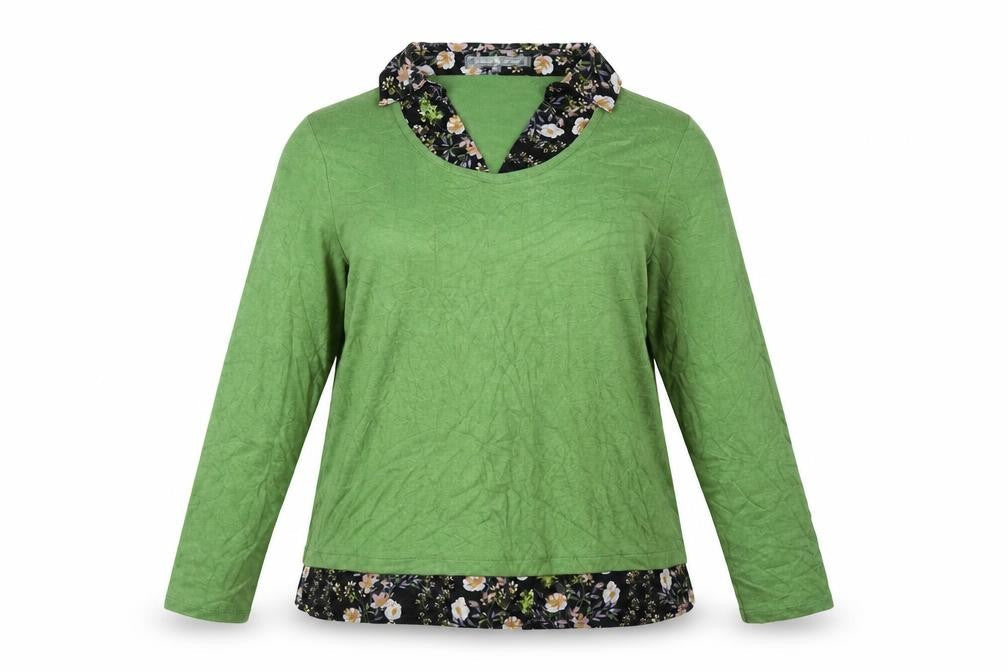 Jessica Graaf Women Green Collared Long Sleeve Pullover Jumper M
