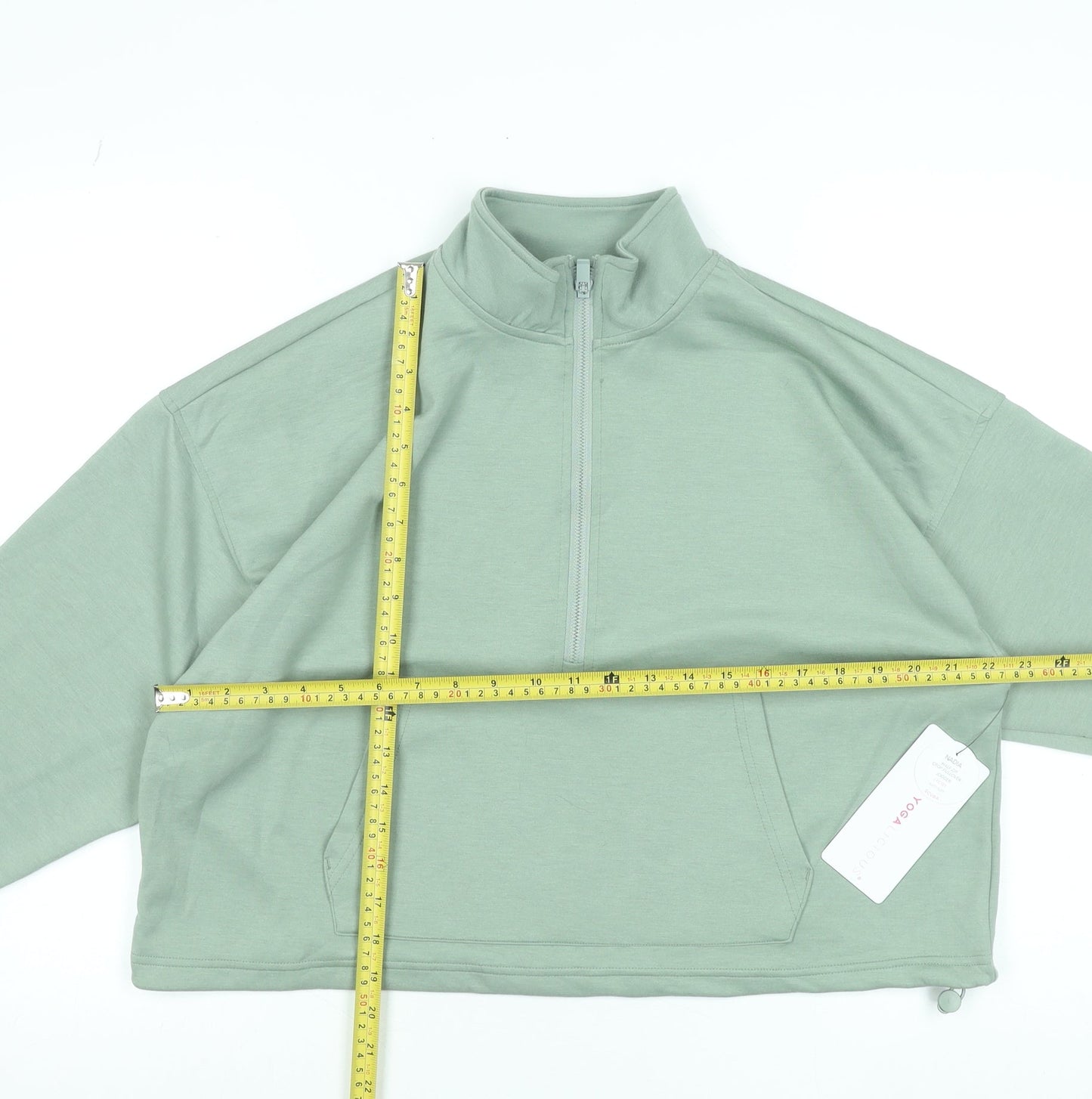 Yogalicious Women's Green Half Zip Pullover Sweatshirt Size M