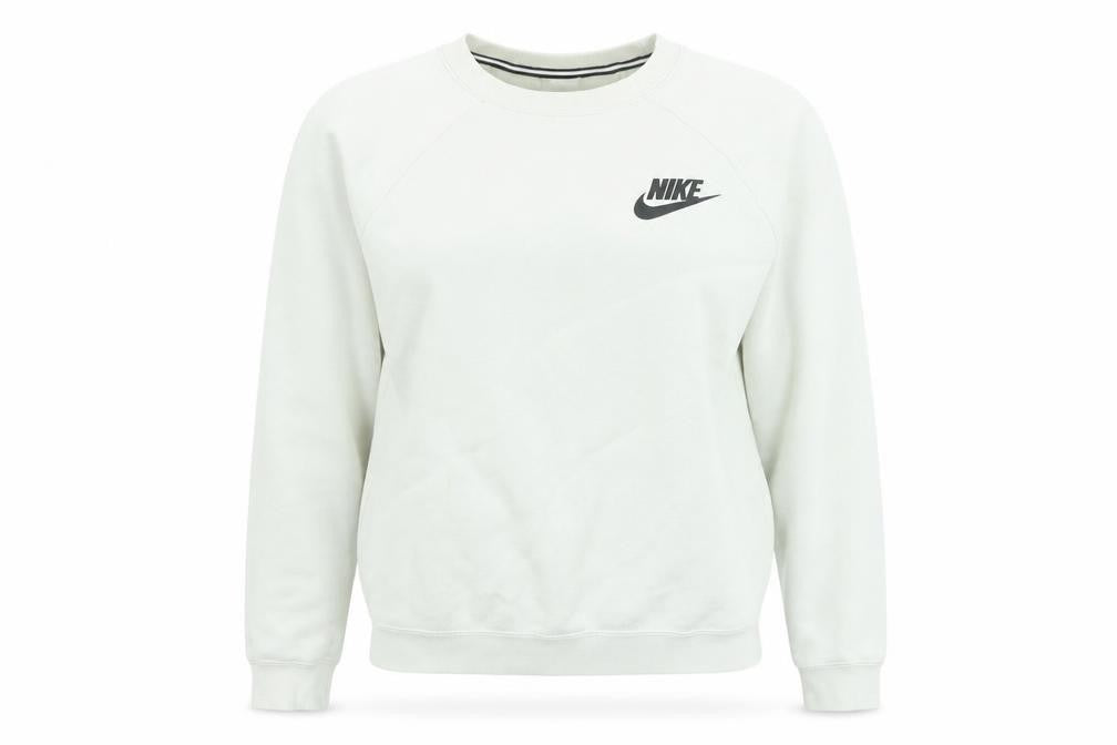 Nike Womens Beige Crew Neck Pullover Sweatshirt S