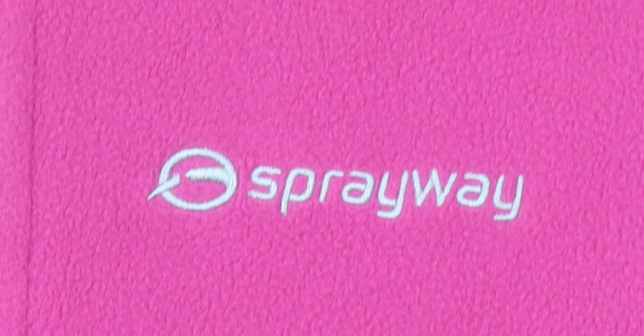 Sprayway Girls Pink Full Zip Fleece Jacket Age 12-13 Lined Lightweight Outdoor