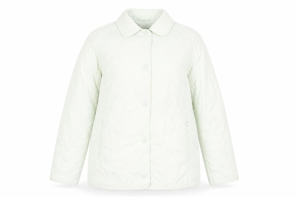 Rowlands Women's Ivory Quilted Mid-Length Jacket Size 12