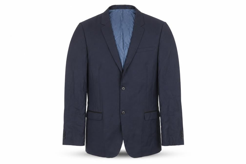 Next Men's Navy Blue 42L Regular Fit Wool Blend Blazer
