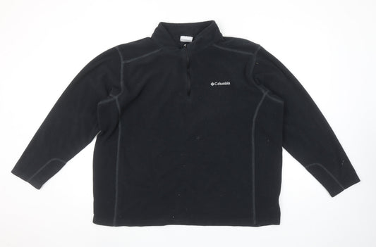 Columbia Men's Black 2XL Fleece 1/4 Zip Outdoor Pullover Sweatshirt