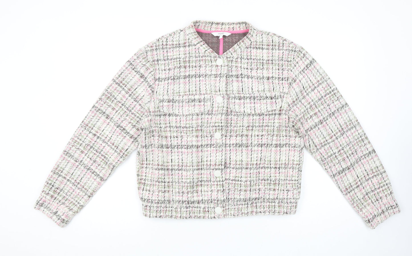 Next Women’s Multicoloured Tweed Button Up Jacket Size 14