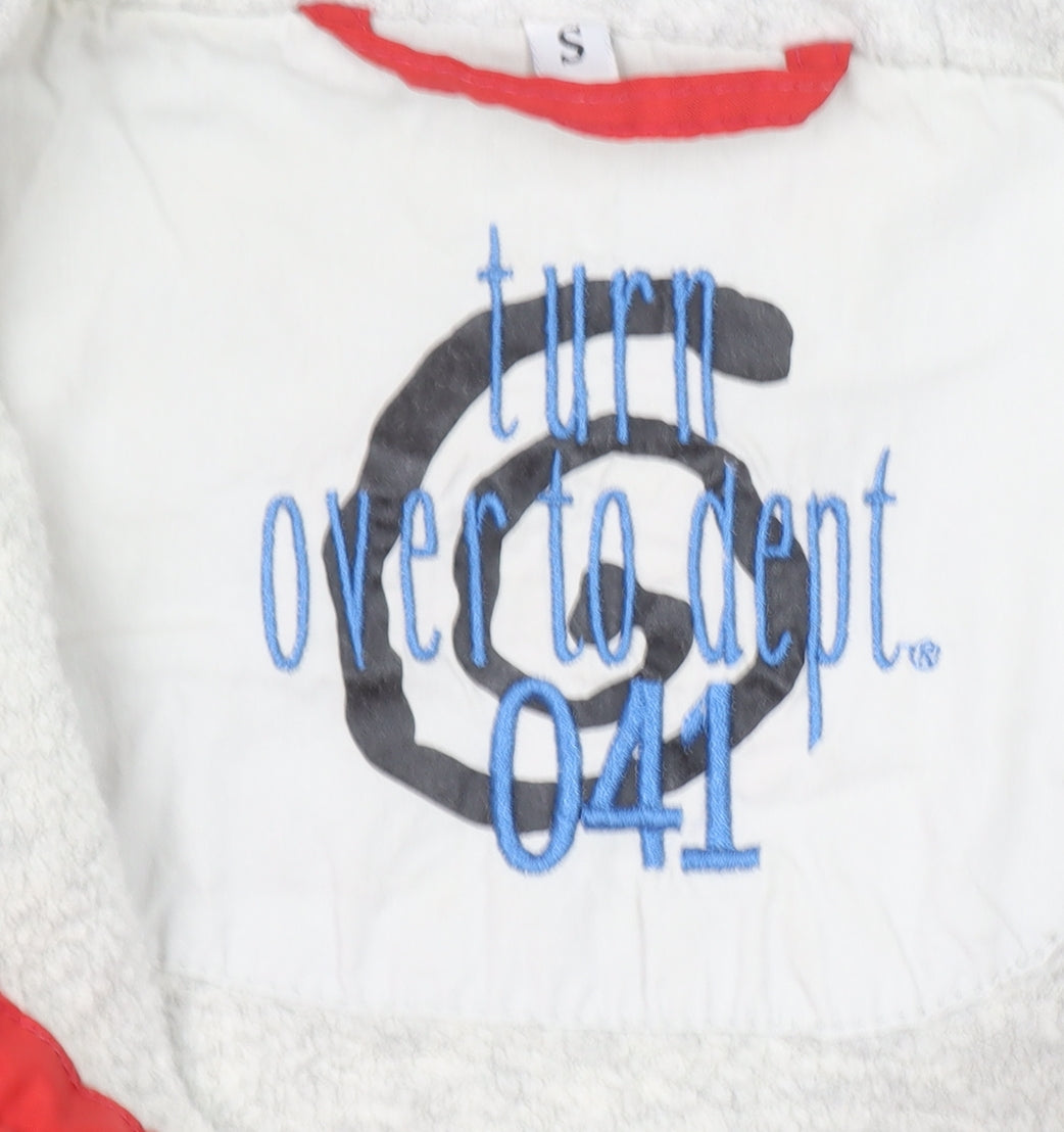 Turn Over To Dept 041 Mens Red Hooded Windbreaker Jacket S