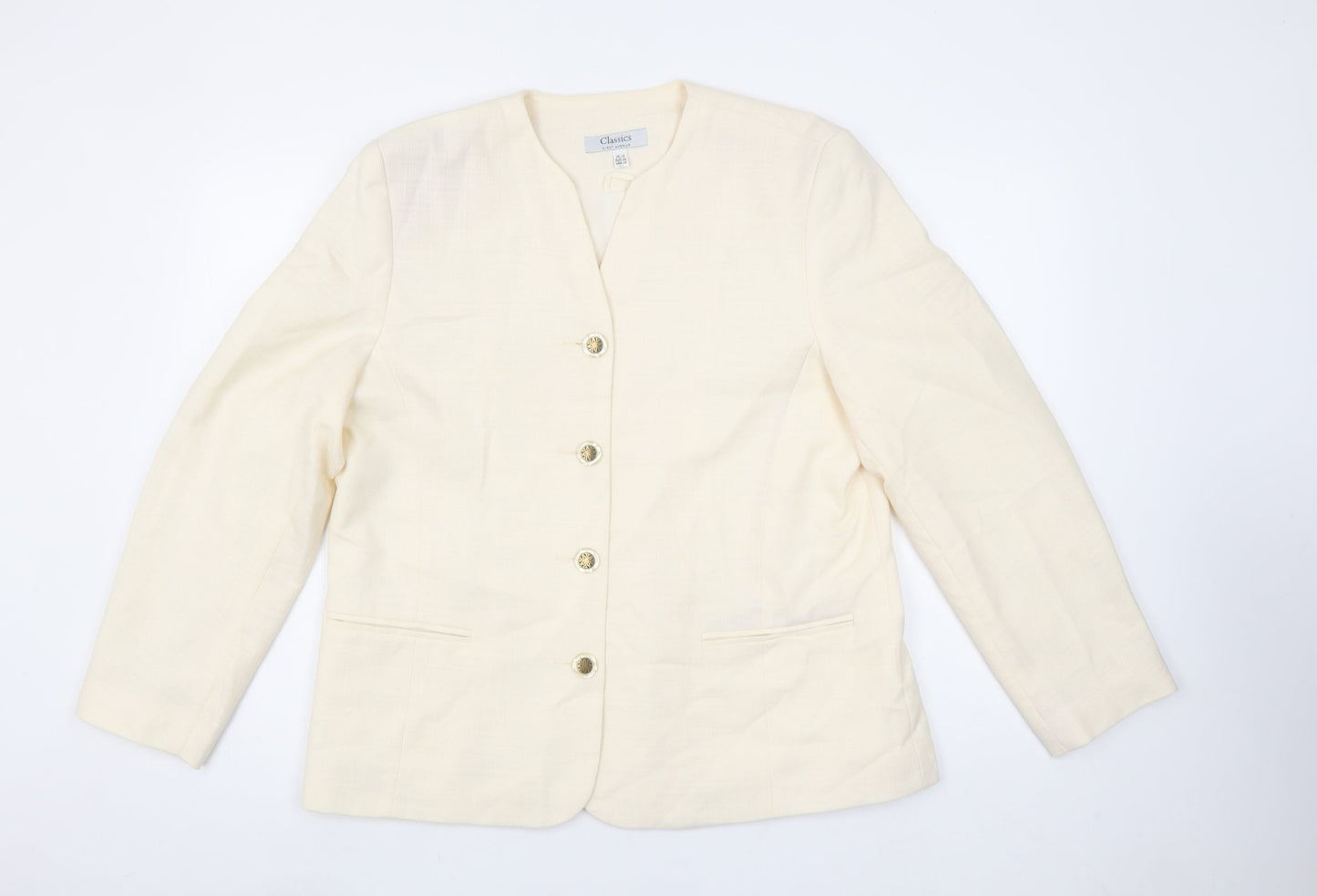 Classics First Avenue Women's Ivory Size 16 Single-Breasted Blazer