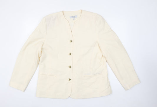 Classics First Avenue Women's Ivory Size 16 Single-Breasted Blazer